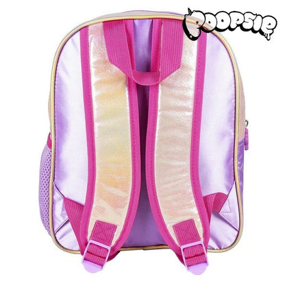 Zaino scolastico Poopsie rosa metallizzato
