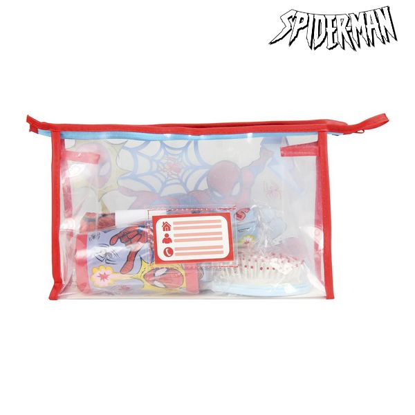 Borsa da Toilette Scuola Spiderman (6 pezzi) Rosso Blu
