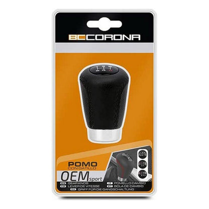 Pomello leva cambio BC Corona Sport in pelle nera