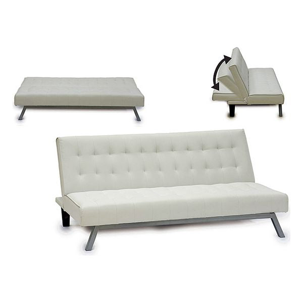 Divano in similpelle bianca (83 x 79 x 180 cm)