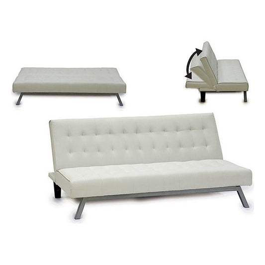 Divano in similpelle bianca (83 x 79 x 180 cm)