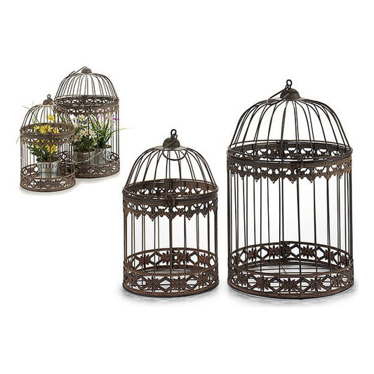 Cage Metal Ironwork (2 Pieces) (25 x 39 x 25 cm)