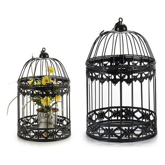 Cage Black Metal Ironwork Black (19 x 30 x 19 cm)