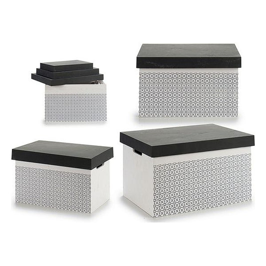 Box with cover White (31 x 24 x 42 cm) (3 pcs)