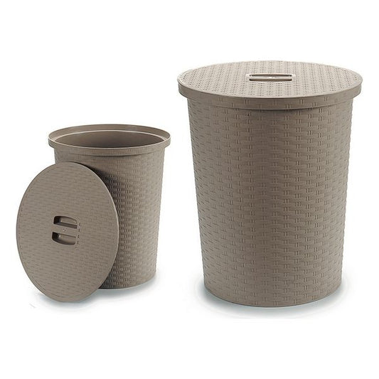 Laundry Basket Beige (35 x 38,5 x 35 cm) 25 L
