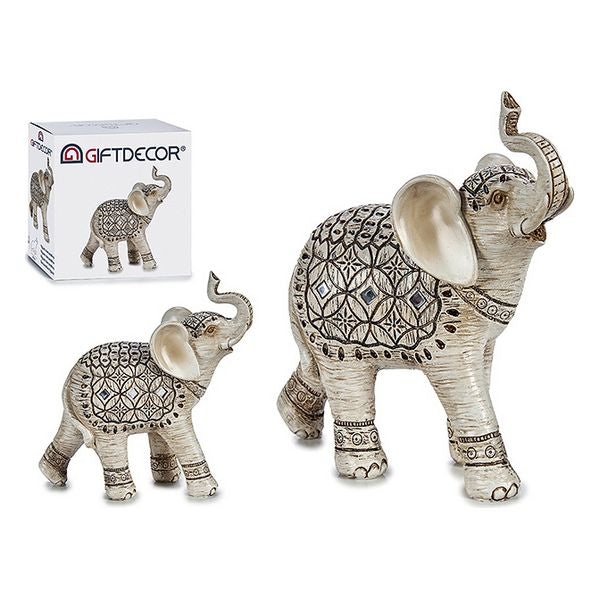 Elefante Resina Bianca (7 x 20 x 18 cm)