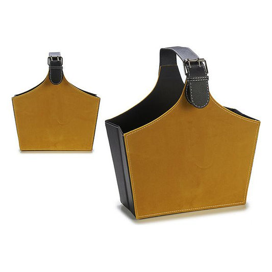 Magazine rack Velvet Ocre (15 x 36 x 34 cm)