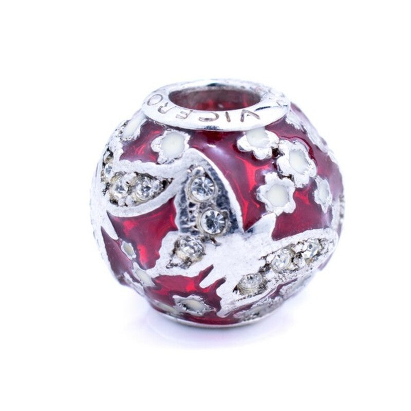 Perline da donna Viceroy VMM0231-39 Rosso Argento (1 cm)