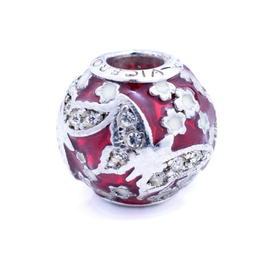 Perline da donna Viceroy VMM0231-39 Rosso Argento (1 cm)