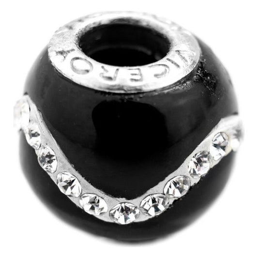 Perline da donna Viceroy VMM0210-15 Nero Argento (1 cm)