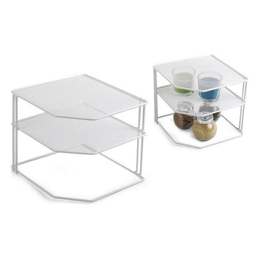 Organizer per armadio da cucina Confortime in metallo bianco
