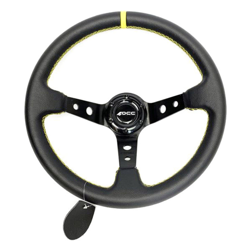 Volante da corsa OCC Motorsport Track Pelle nera