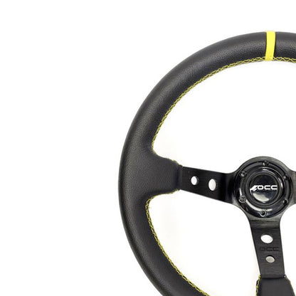 Volante da corsa OCC Motorsport Track Pelle nera