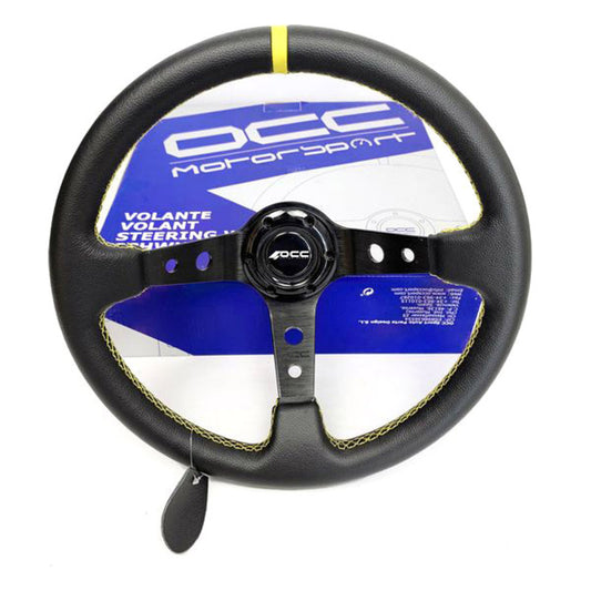 Volante da corsa OCC Motorsport Track Pelle nera