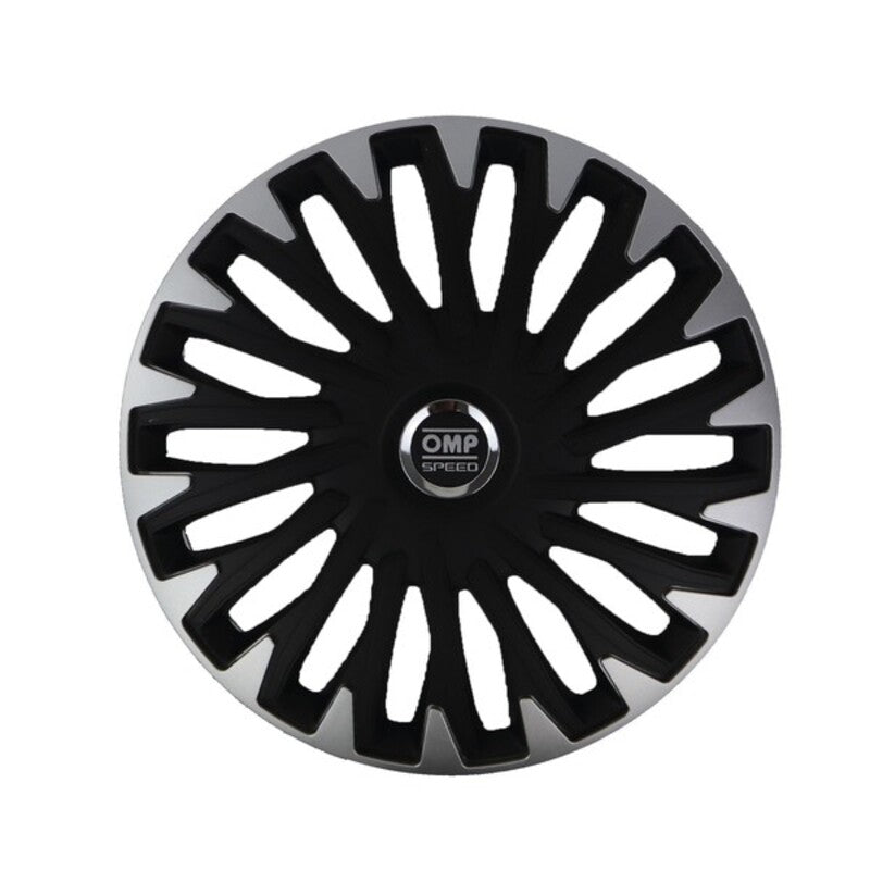 Copricerchio OMP Stinger Speed ​​Nero Argento 13" (4 ud)
