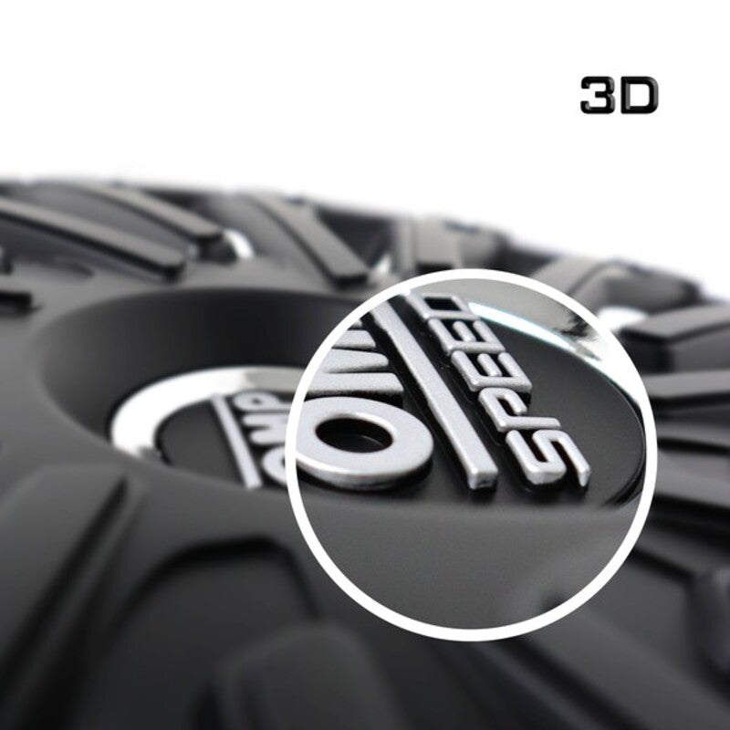 Copricerchio OMP Stinger Speed ​​Nero Argento 13" (4 ud)