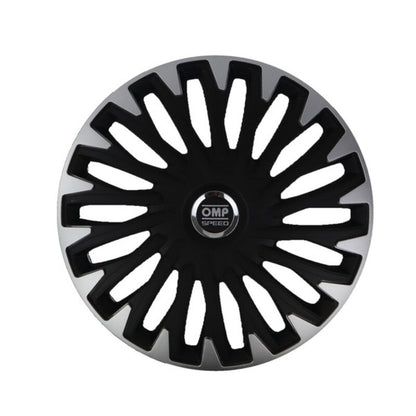 Copricerchio OMP Stinger Speed ​​Nero Argento 14" (4 ud)