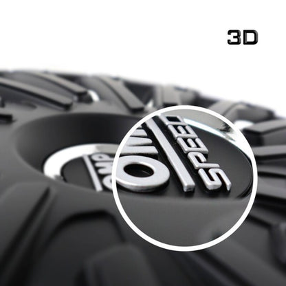 Copricerchio OMP Stinger Speed ​​Nero Argento 15" (4 ud)