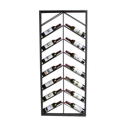 Portabottiglie da parete in metallo (160 x 6 x 70 cm)