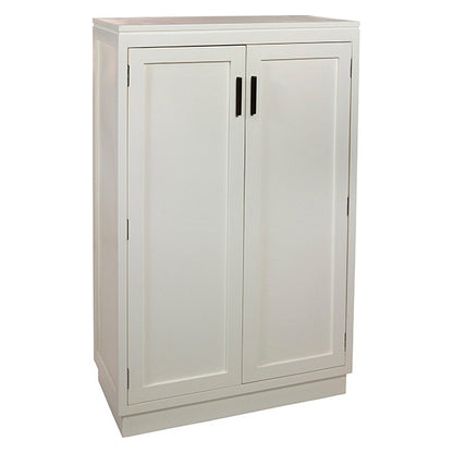 Scarpiera Legno Mindi bianco (80 x 38 x 130 cm)