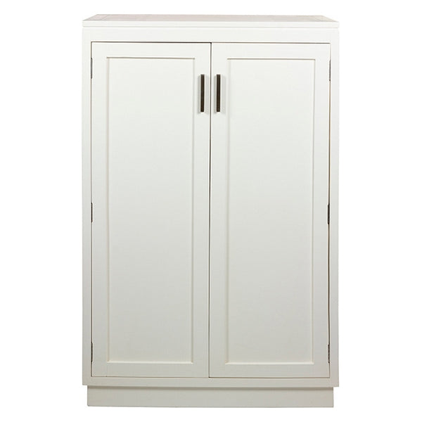 Scarpiera Legno Mindi bianco (80 x 38 x 130 cm)