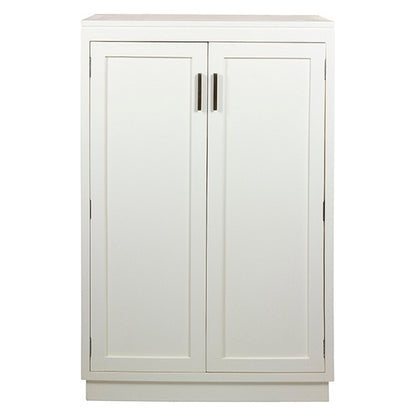 Scarpiera Legno Mindi bianco (80 x 38 x 130 cm)