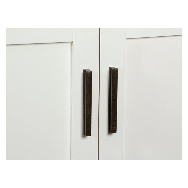 Scarpiera Legno Mindi bianco (80 x 38 x 130 cm)