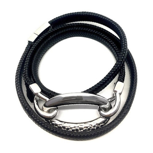 Bracciale Donna Panarea BR3GN Nero Argento (52 cm)