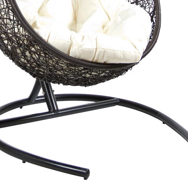 Sedile in basket con cuscino (Ø 100 cm) Nero
