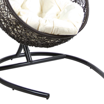 Sedile in basket con cuscino (Ø 100 cm) Nero