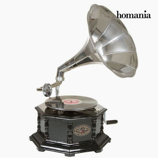 Grammofono Ottagonale Nero Argento - Collezione Old Style di Homania