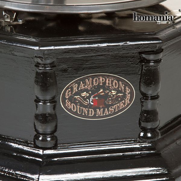 Grammofono Ottagonale Nero Argento - Collezione Old Style di Homania