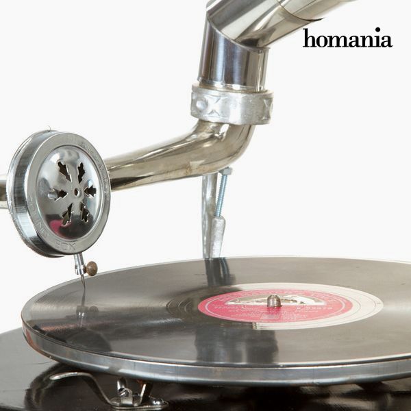 Grammofono Ottagonale Nero Argento - Collezione Old Style di Homania