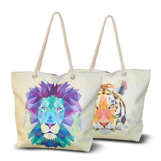 Borsa da spiaggia Leone Selvatico Bianco (33,5 x 43 cm)