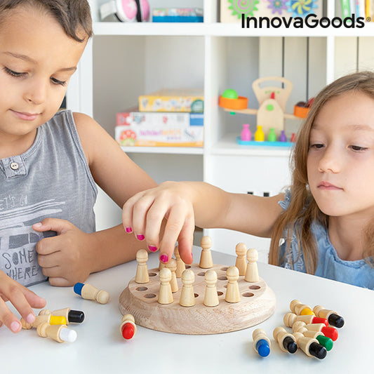 Scacchi Memory in Legno Taeda InnovaGoods 26 Pezzi