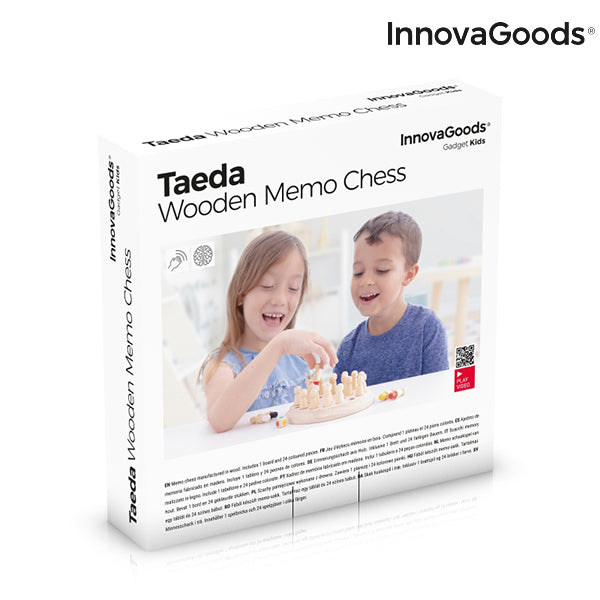 Scacchi Memory in Legno Taeda InnovaGoods 26 Pezzi