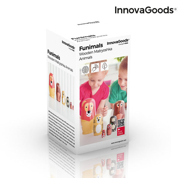 Matrioska Figure di Animali in Legno Funimals InnovaGoods 11 Pezzi
