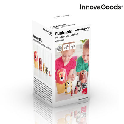 Matrioska Figure di Animali in Legno Funimals InnovaGoods 11 Pezzi