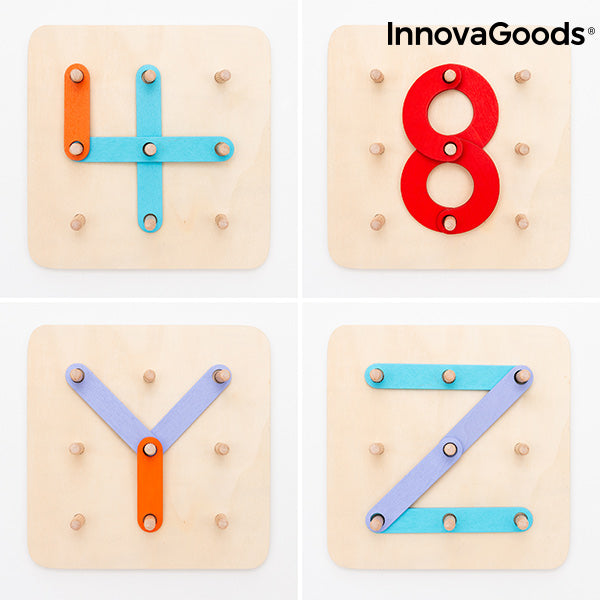 Set in legno per creare lettere e numeri Koogame InnovaGoods 27 pezzi