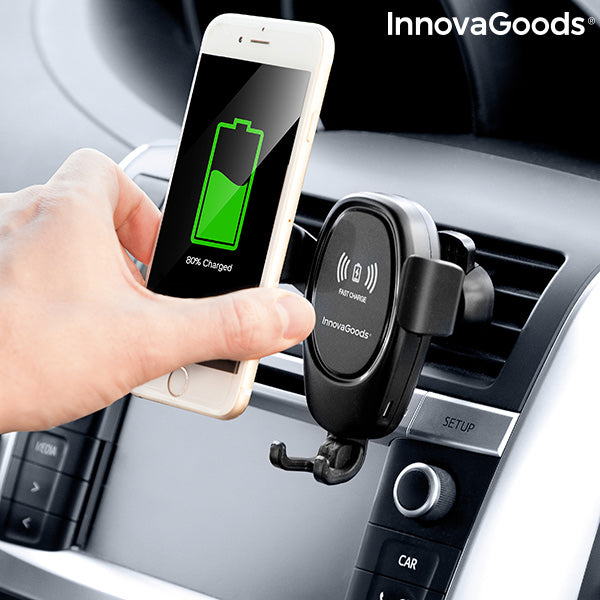 Porta Cellulare con Caricatore Wireless per Auto Wolder InnovaGoods