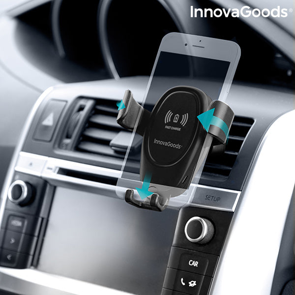 Porta Cellulare con Caricatore Wireless per Auto Wolder InnovaGoods