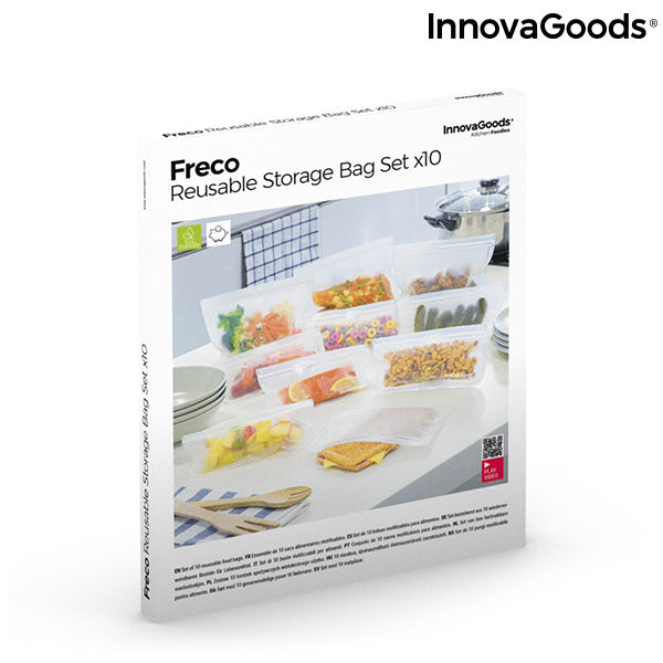 Set Buste Alimentari Riutilizzabili Freco InnovaGoods 10 Pezzi