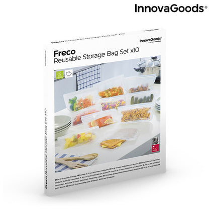 Set Buste Alimentari Riutilizzabili Freco InnovaGoods 10 Pezzi