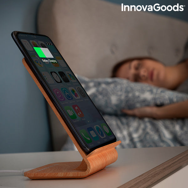 Caricatore Wireless Effetto Legno con Supporto Qistan InnovaGoods