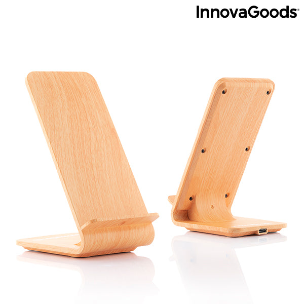 Caricatore Wireless Effetto Legno con Supporto Qistan InnovaGoods
