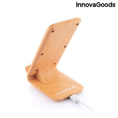 Caricatore Wireless Effetto Legno con Supporto Qistan InnovaGoods