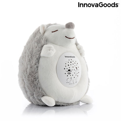 Peluche Riccio con Rumore Bianco e Proiettore di Luce Notturna Spikey InnovaGoods