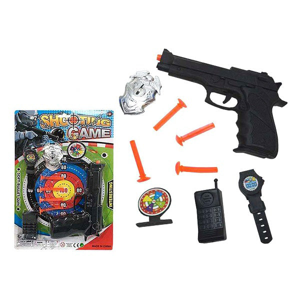 Dart Gun Shooting Game Black (9 Pcs)