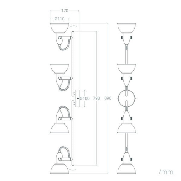 Plafoniera Ledkia Emer 4 Bianca 25 W (720x120x245 mm)