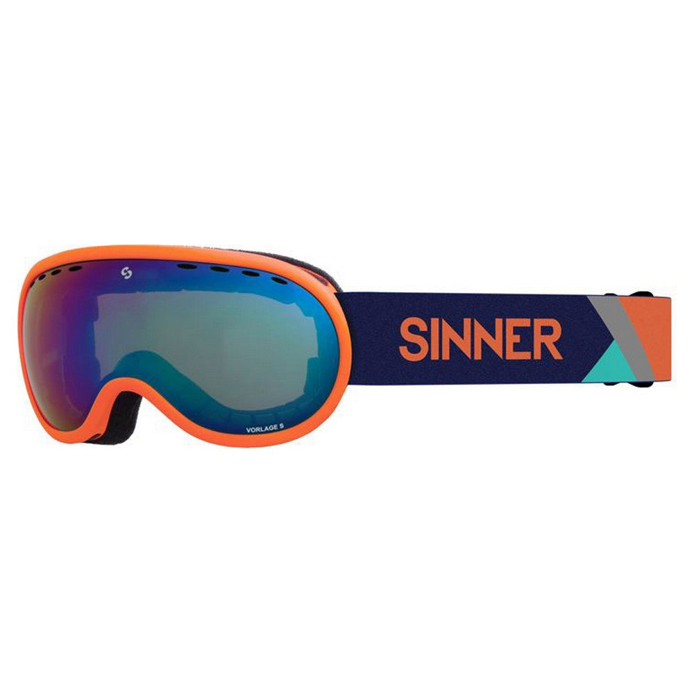 Maschera da sci Sinner Vorlage arancione